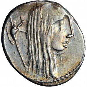 Roman Republic, L. Hostilius Saserna. AR Denarius, 48 BC, mint of Rome