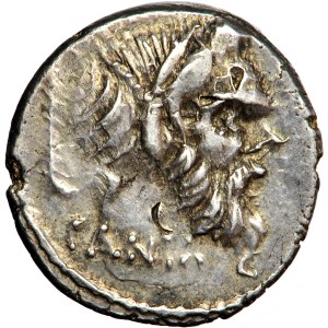 Roman Republic, C. Vibius C.f. C.n. Pansa Caetronianus. AR Denarius 48 BC, mint of Rome