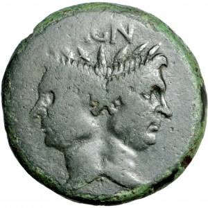 Roman Republic, Sextus Pompeius Magnus Pius, AE As, circa 43-36 B.C., uncertain mint in Sicily