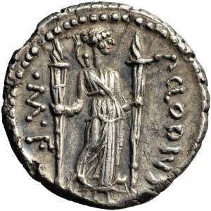 Roman Republic, P. Clodius Turrinus, denarius, 42 BC, mint of Rome