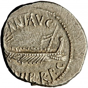 Republika Rzymska, Marek Antoniusz, denar legionowy, Patras (?), jesień 32 - wiosna 31 przed Chr.