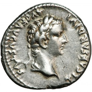 Roman Empire, Tiberius (AD 14-37), AR Denarius, AD c. 15-37, mint of Lugdunum
