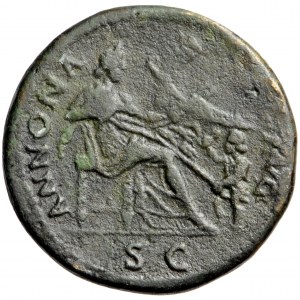 Roman Empire, Domitian (81-96), AE dupondius, AD 86, mint of Rome