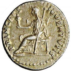 Cesarstwo Rzymskie, Domicjan jako Cezar (69-81), denar, Rzym, 79 po Chr.