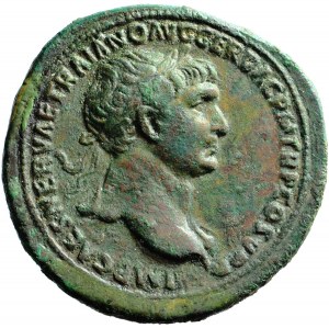 Cesarstwo Rzymskie, Trajan (98-117), sesterc, Rzym, 107