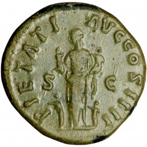 Cesarstwo Rzymskie, Antoninus Pius (138-161), dupondius, Rzym, 160-161