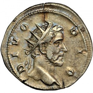 Roman Empire, Antoninus Pius (138-161), struck by Traian Decius, AR Antoninianus, AD 250-251, Rome or Milan mint.