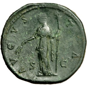 Roman Empire, Diva Faustina Senior (died 140/1), Sestertius issued posthumously by Antoninus Pius, 146-161, mint of Rome