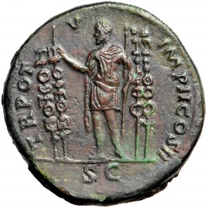 Cesarstwo Rzymskie, Lucjusz Werus (161-169), sesterc, 165, Rzym