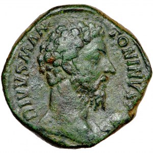 Cesarstwo Rzymskie, Marek Aureliusz Divus (161-180), sesterc pośmiertny, Rzym, 180