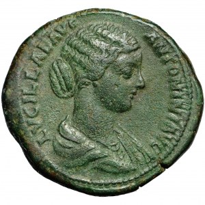 Cesarstwo Rzymskie, Lucilla (164-182), sesterc bity za M. Aureliusza lub Kommodusa, Rzym, 164-182