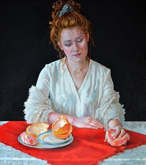 Marcin Jaszczak, Portret z grejpfrutem, 2017 