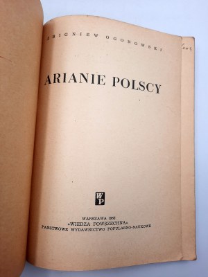 Ogonowski Z. - Arianie Polscy - Warszawa 1952