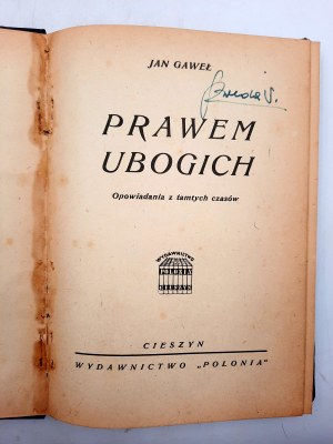 Jan Gaweł - Prawem Ubogich - Cieszyn 1948