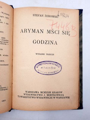 Żeromski S. - Aryman mści się; Godzina - Warszawa 1923