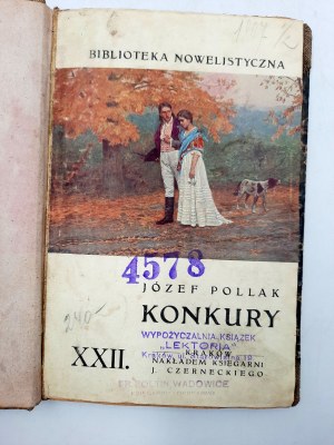 Pollak J. - Konkury - nowele - Kraków ok. 1917