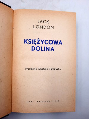 London Jack - Księżycowa Dolina - Oprawa - Warszawa 1973