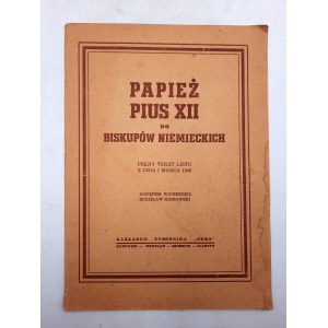 Papież Pius XII do Biskupów Niemieckich - tekst listu z 1948 roku