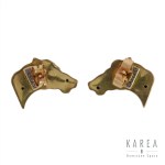 Kolczyki-sztyfty w formie końskich głów, Bassani, Włochy, XX w.