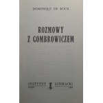 DE ROUX Dominique - Rozmowy z Gombrowiczem (KULTURA PARYSKA)