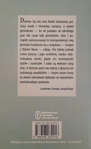 LEM Stanisław - Listy, albo opór materii