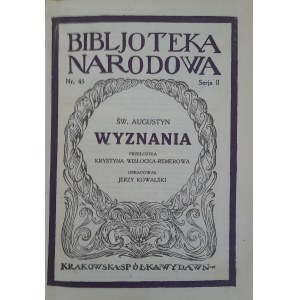 ŚW AUGUSTYN - Wyznania - pierwsze polskie wydanie 1929