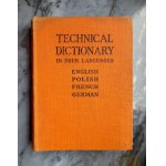 Technical Dictionary in four languages: english, polish, french, german (wydanie londyńskie)