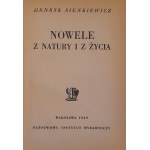 SIENKIEWICZ Henryk - Nowele z natury i życia (1949)
