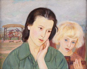 Wlastimil Hofman (1881 Praga - 1970 Szklarska Poręba), Kobieta i anioł, 1930