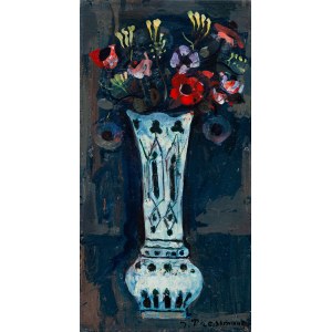 Joseph Pressmane (1904 Beresteczko, Ukraina - 1967 Paryż), Bukiet w dużym wazonie (Bouquet dans un grand vase)