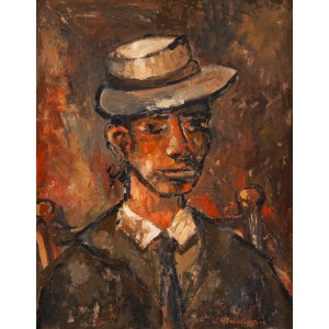 Stanisław Eleszkiewicz (1900 Czutów k. Połtawy - 1963 Paryż), Portret mężczyzny w kapeluszu