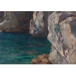 Albert Wenk (1863 Baden - 1934 Monachium), Skaliste wybrzeże - Capri
