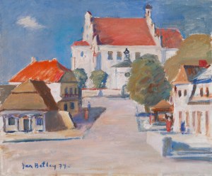 Jan Betley (1908 Płock - 1980 Warszawa), Pejzaż z Kazimierza Dolnego nad Wisłą, 1977
