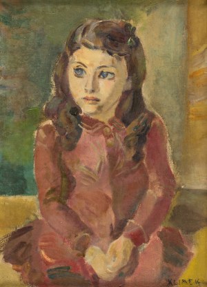 Ludwik Klimek (1912 Skoczów - 1992 Francja), Portret dziewczynki, około 1960