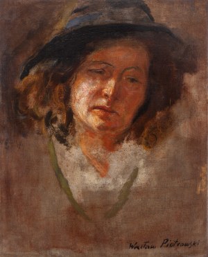 Wacław Piotrowski (1887 - 1967 ), Portret żony Lucyny Piotrowskiej, lata 30. XX wieku