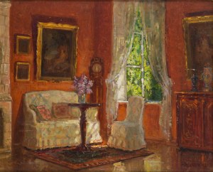 Konstanty Mackiewicz (1894 Małoryta k. Brześcia - 1985 Łódź), Wnętrze salonu