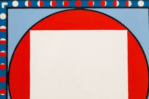 Georg Johann Tribowski (1935 - 2002), Biały kwadrat w czerwonym kole, 1995