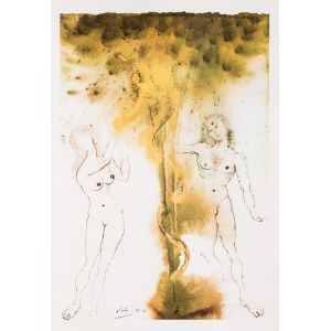 Salvador Dali, Salvador Dali, Genesis 3; 1-5 z teki 40 Paintings of the Bible, 1985