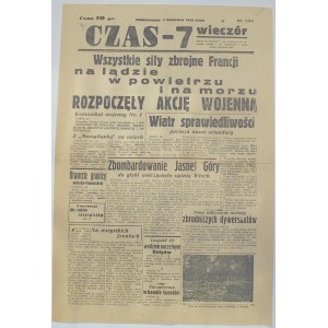 Czas - 4 września 1939 - Francja wkracza do wojny