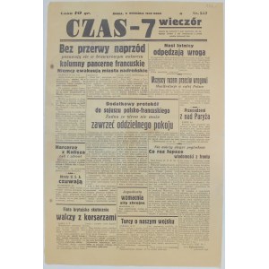 Czas - 6 września 1939 - postępy Francji