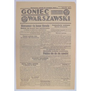 Goniec Warszawski 16 IX 1939 - Polska się broni