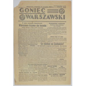 Goniec Warszawski 17 IX 1939 - Warszawa się broni