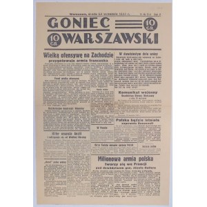 Goniec Warszawski 20 IX 1939 - Zachód rośnie w siłę