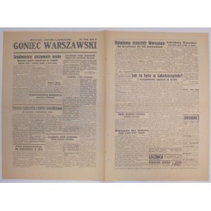 Goniec Warszawski 5 X 1939 - stabilizacja pod okupacją