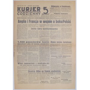 Kurjer Codzienny, wyd.wiecz. 4-5 września 1939 - wsparcie aliantów