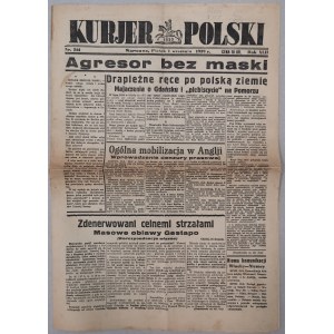 Kurjer Polski, 1 września 1939 - Agresor bez maski