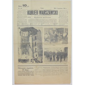 Kurjer Warszawski 6 września 1939 - nalot na Warszawę