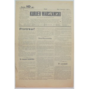 Kurjer Warszawski 8 września 1939 - Przetrwać!