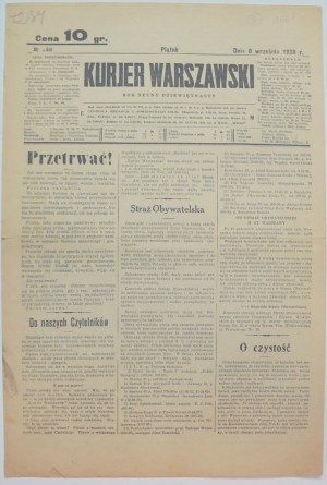 Kurjer Warszawski 8 września 1939 - Przetrwać!