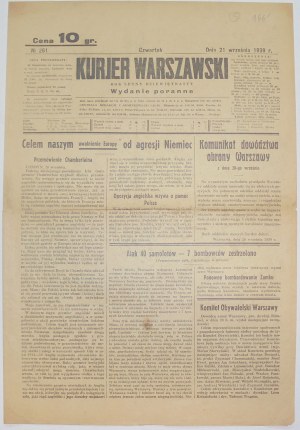 Kurjer Warszawski 21 września 1939 - nalotów ciąg dalszy